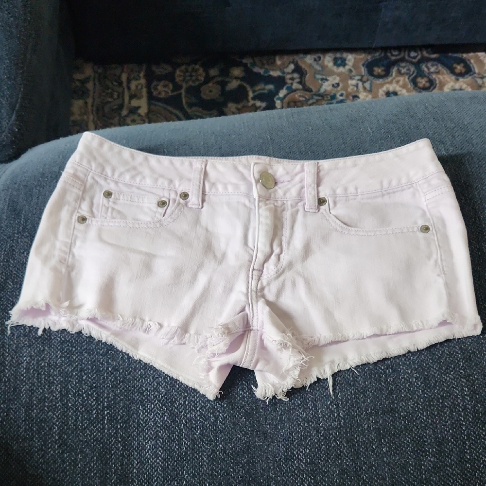 Women's Light Purple Denim Shorts